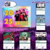 NKOTB Printed Design 2025 Wall Hanging Calendar 9lD1oeh