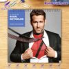 Ryan Reynolds Printed Design 2025 Wall Hanging Calendar zbUfu1I