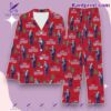 Trump Dancing Make America Great Again Button Down Pajamas Set mJW4He3