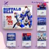 Buffalo Bills Printed Design 2025 Wall Hanging Calendar tNB1VWM