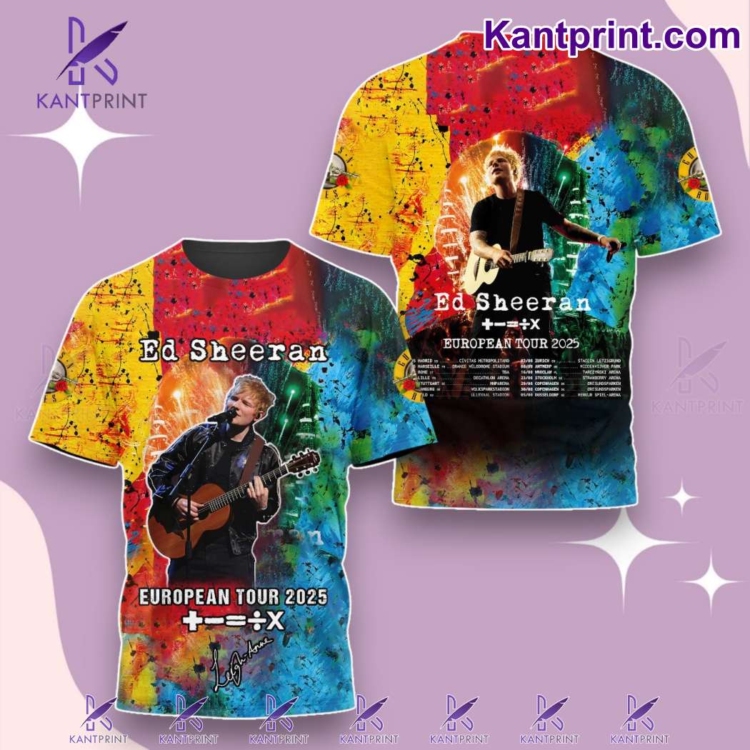Ed Sheeran +-=÷x European Tour 2025 Shirt PMxaf5e