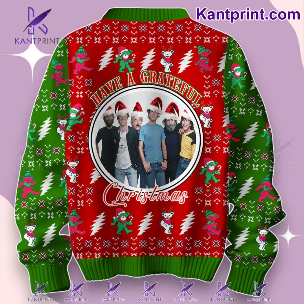 Grateful Dead Dancing Bears Ugly Christmas Sweater-b yR5CiI9