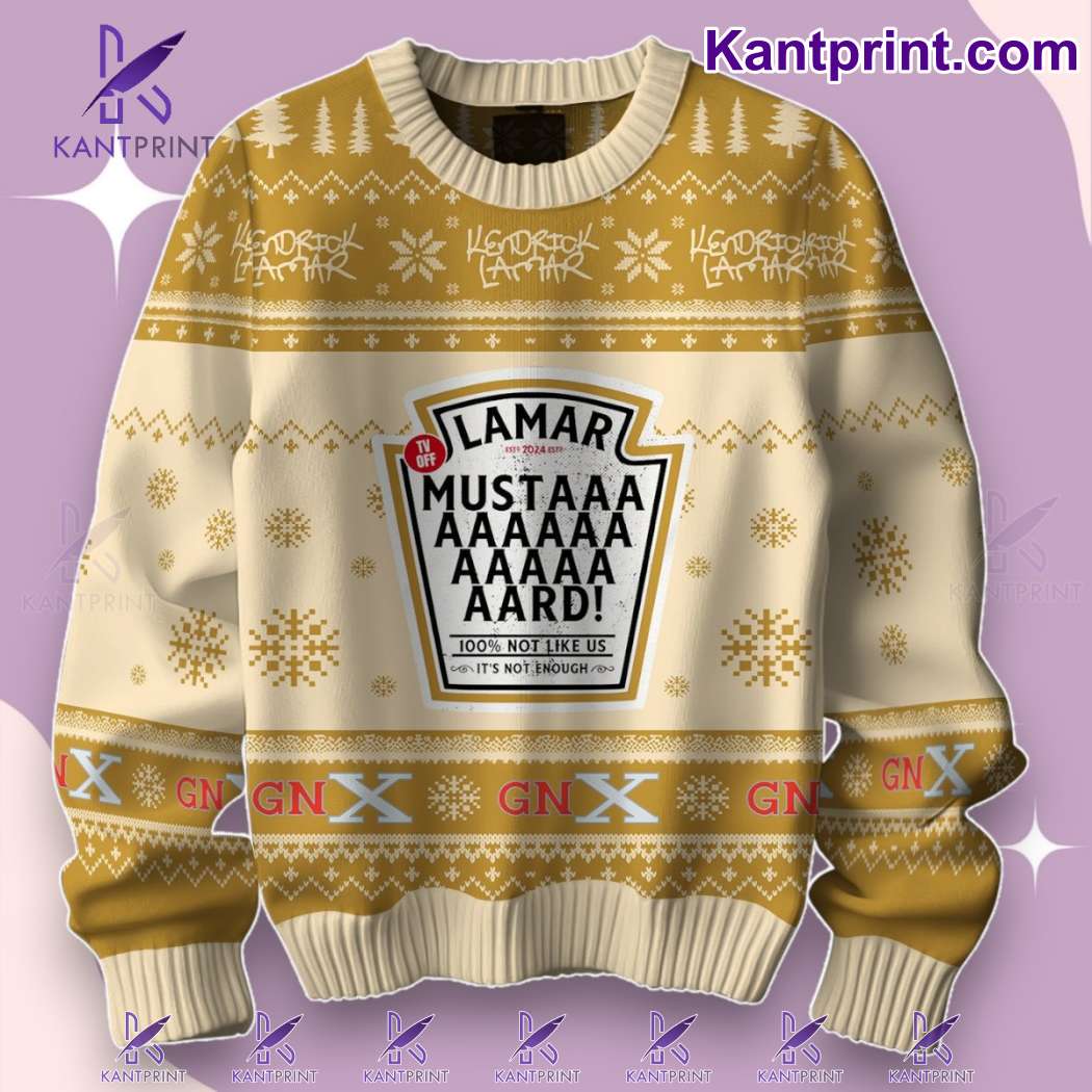Kendrick Lamar Mustard Not Like Us Ugly Christmas Sweater-a R7rMpo8