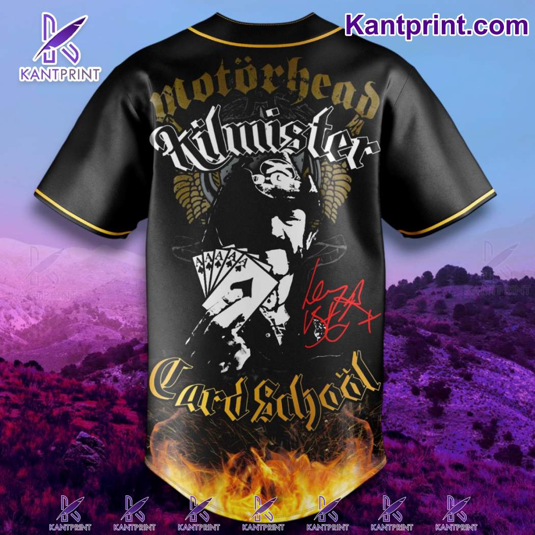 Motorhead Lemmy Kilmister Card School Baseball Jersey-b otSQseE