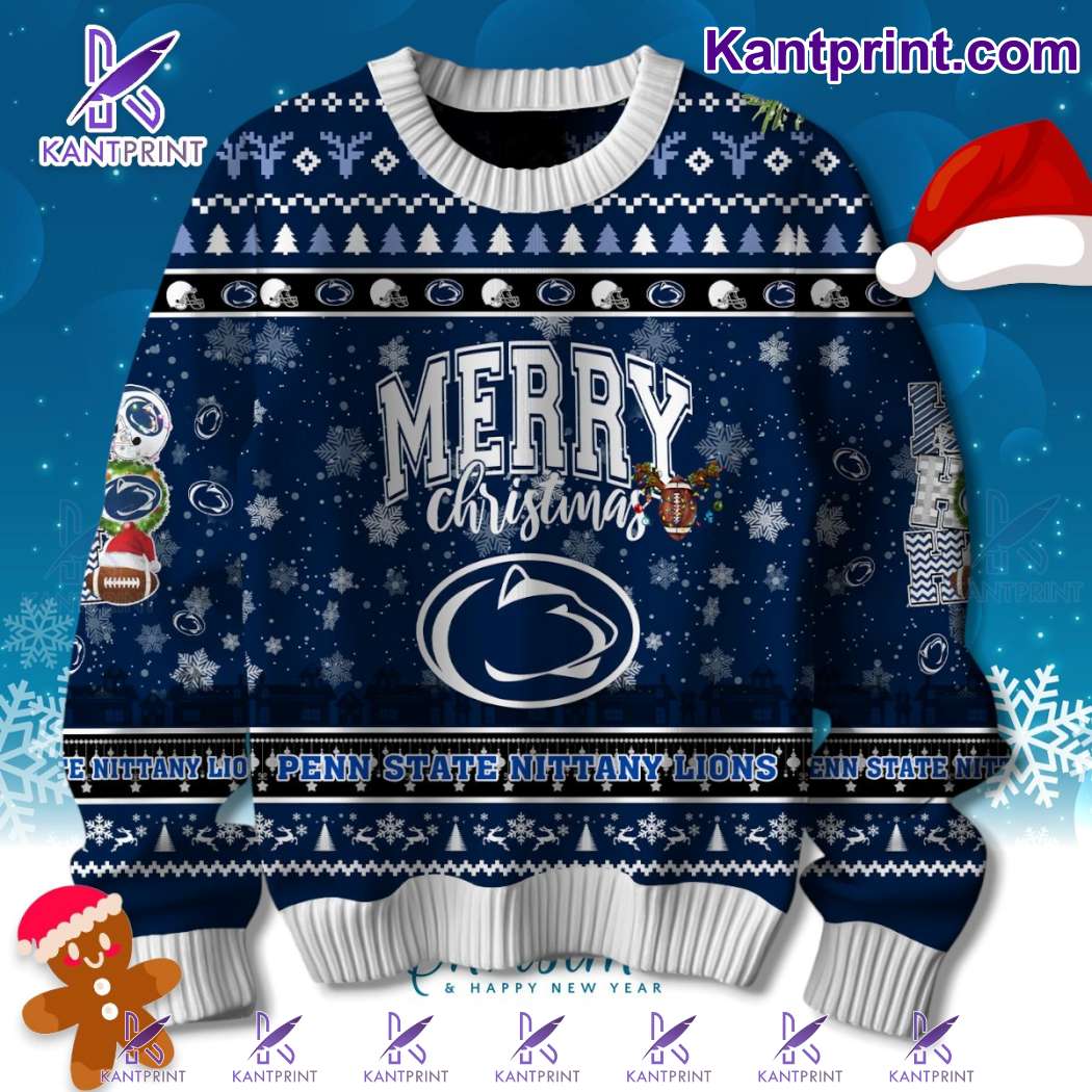 Penn State Nittany Lions You Have 2 Choices Root For The Irish Or Be Quiet Ugly Christmas Sweater-a IjOgFuP