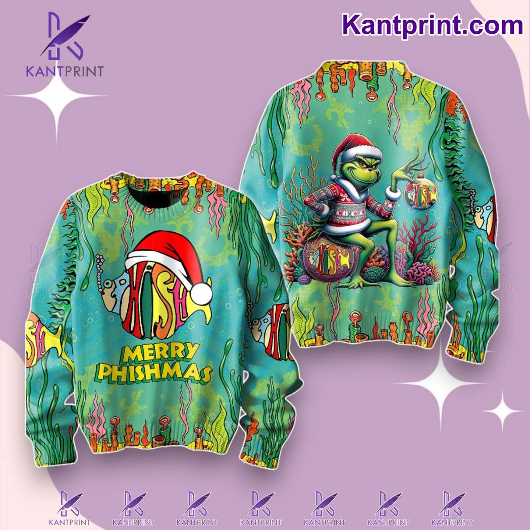 Phish Grinch Merry Phishmas Sweater UzH1wev