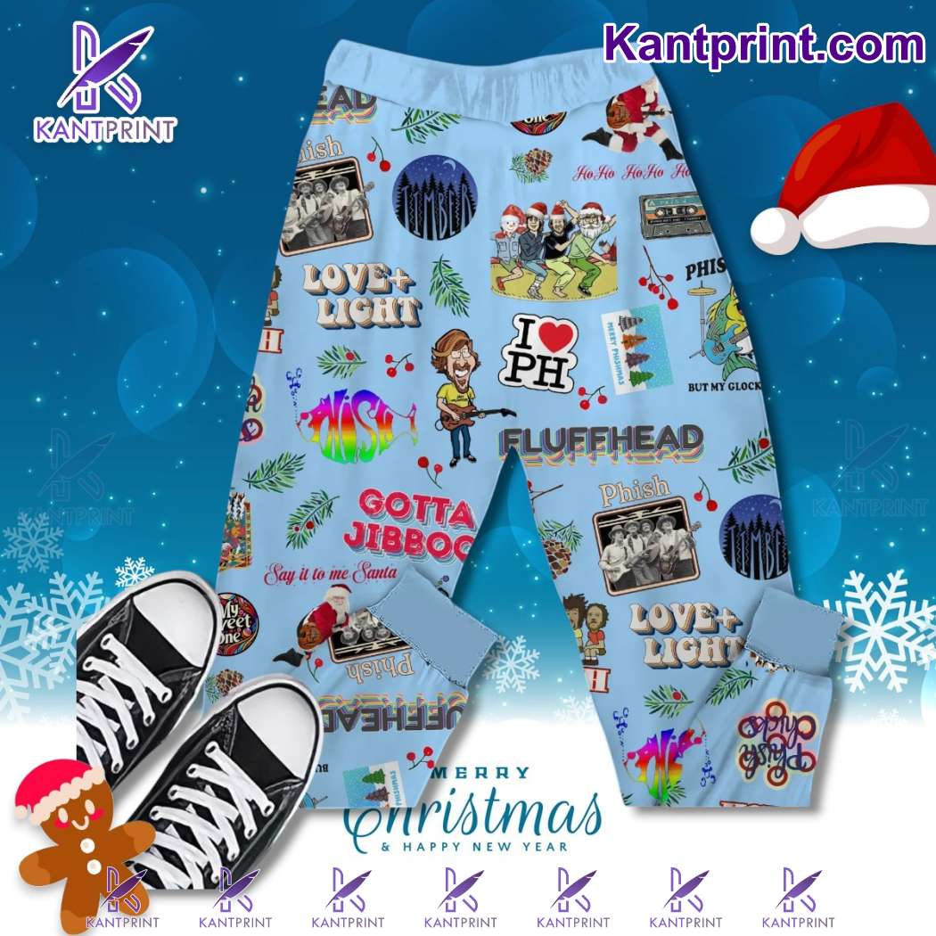 Phish Take A Piece Of Tinsel And Put It On The Tree Merry Phishmas Pajamas Set-b 9vC6nsU