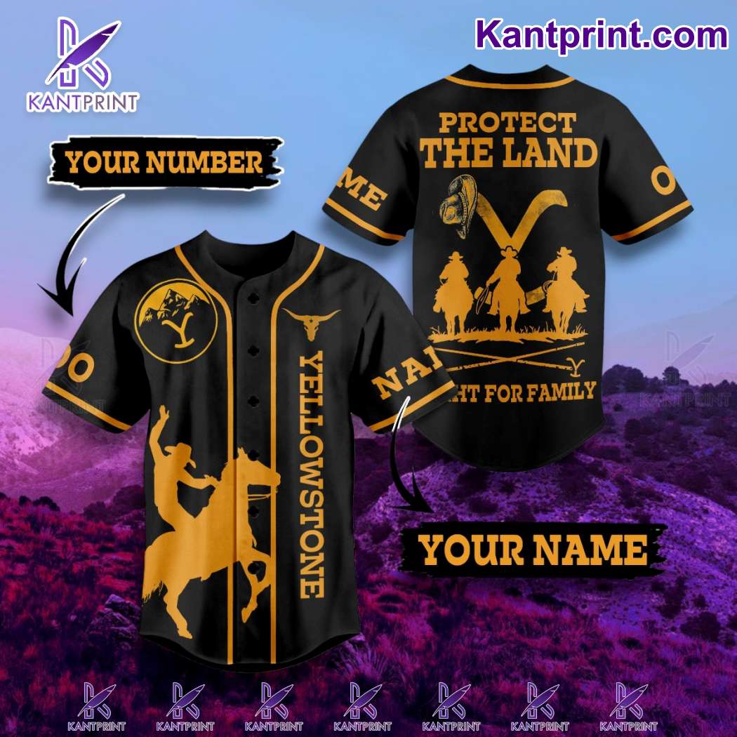 Yellowstone Protect The Land Fight For Family Personalized Baseball Jersey ucp2Kiq