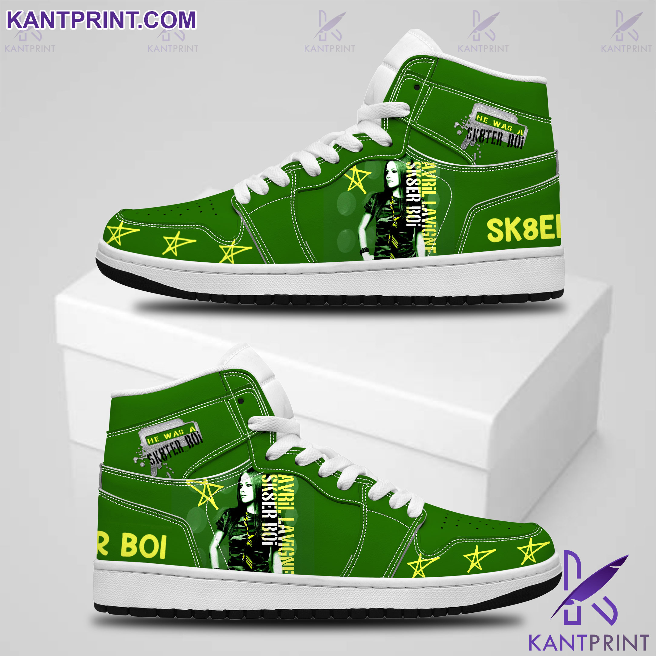 Avril Lavigne Sk8er Boi Air Jordan High Top Shoes
