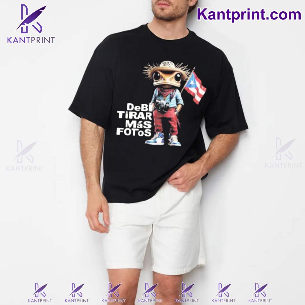Bad Bunny Debí Tirar Más Fotos Puerto Rico Frog Rap Music 2025 T-shirt-a rg0uUVh