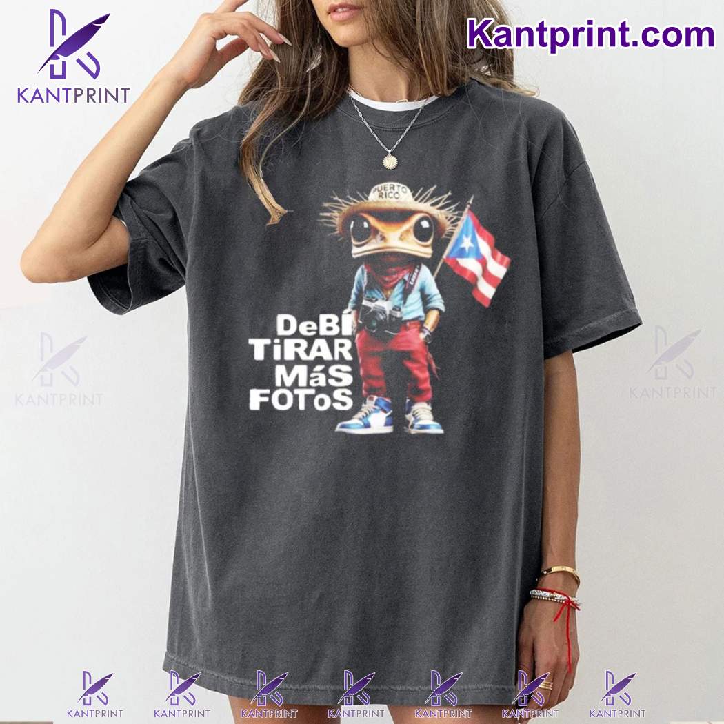 Bad Bunny Debí Tirar Más Fotos Puerto Rico Frog Rap Music 2025 T-shirt 3tQyLS2