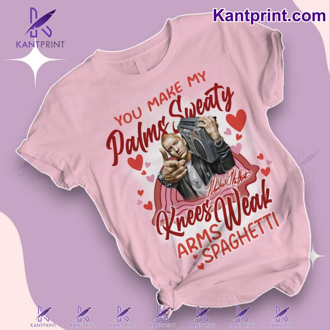 Eminem You Make My Palms Sweaty Knees Weak Arms Spaghetti Valentine Pajamas Set-b kHuOEdh