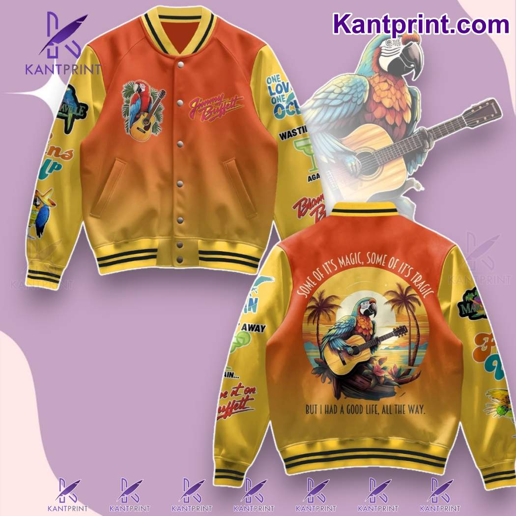 Jimmy Buffett Some Of It's Magic Some Of It's Tragic Baseball Jacket GAcfqhw