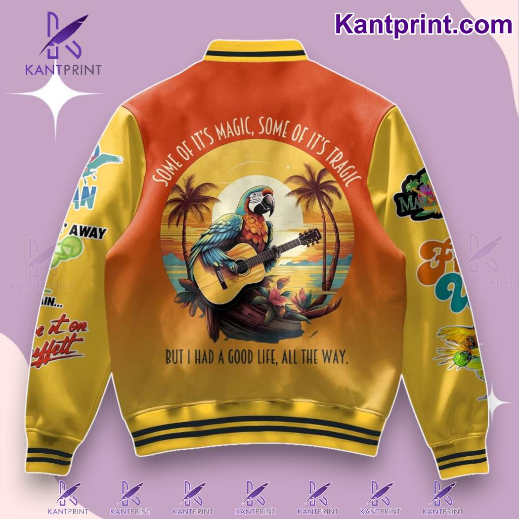 Jimmy Buffett Some Of It's Magic Some Of It's Tragic Baseball Jacket-a dhHkClJ