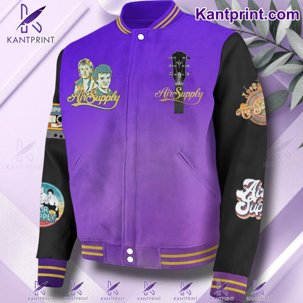 Air Supply Forever 50th Anniversary Baseball Jacket-a iy5VJXH