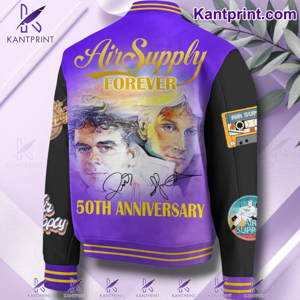 Air Supply Forever 50th Anniversary Baseball Jacket-b 1yGxBb2