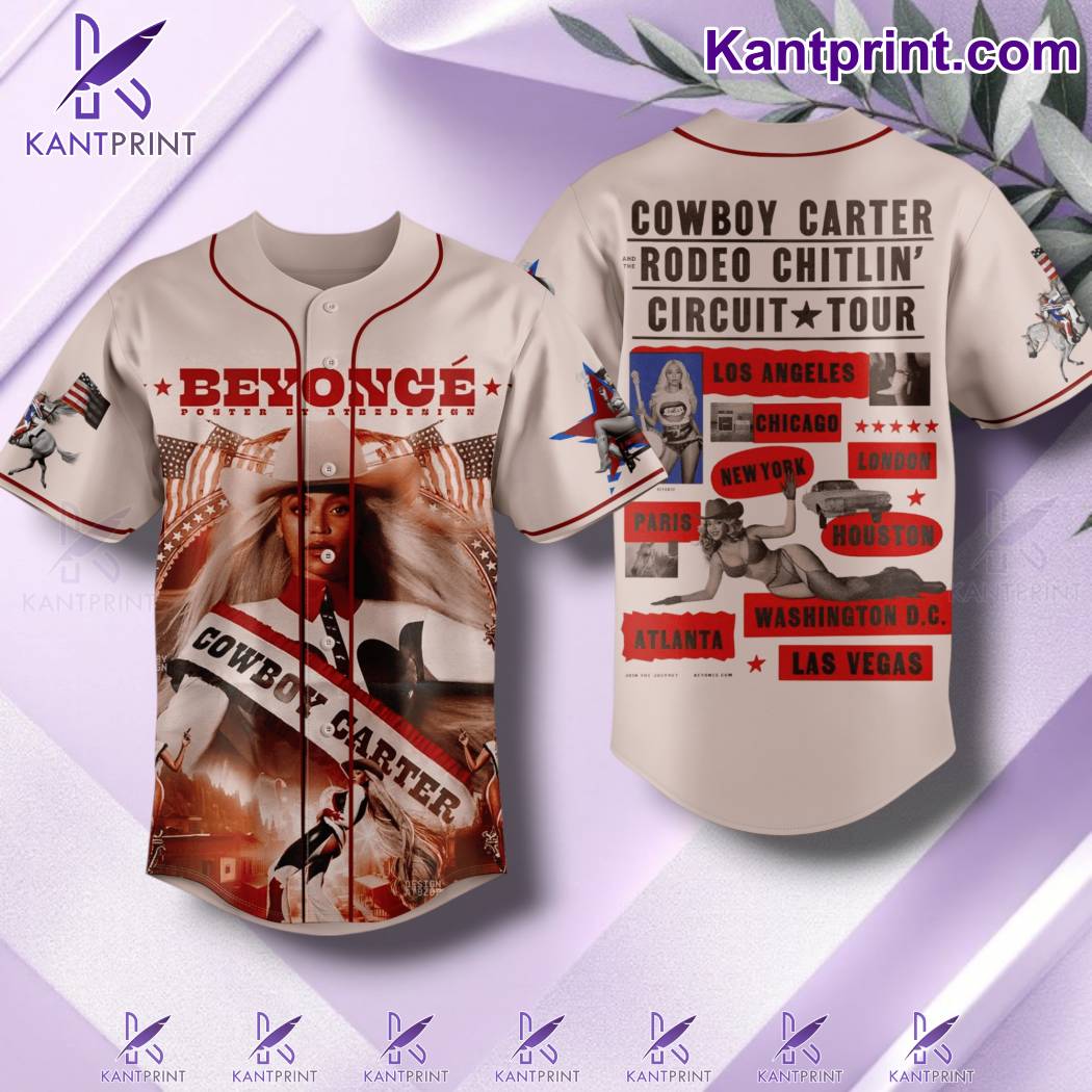 Beyonce Cowboy Carter And The Rodeo Chitlin' Circuit Tour Baseball Jersey B7OVc45