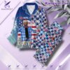 Red White And Toby Keith Button Down Pajamas Set cFztgWD