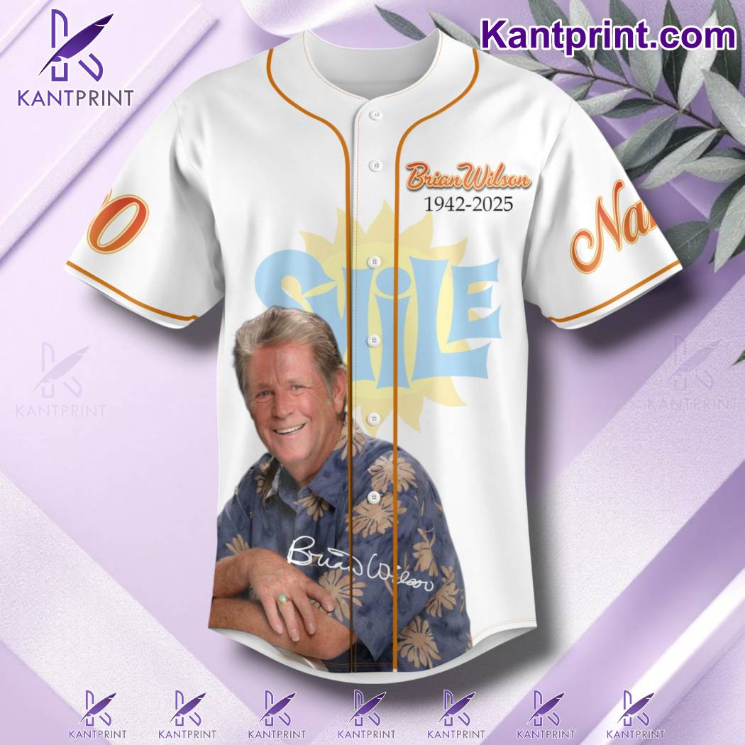 Brian Wilson 1942-2025 Smile Personalized Baseball Jersey-a wguVkq0