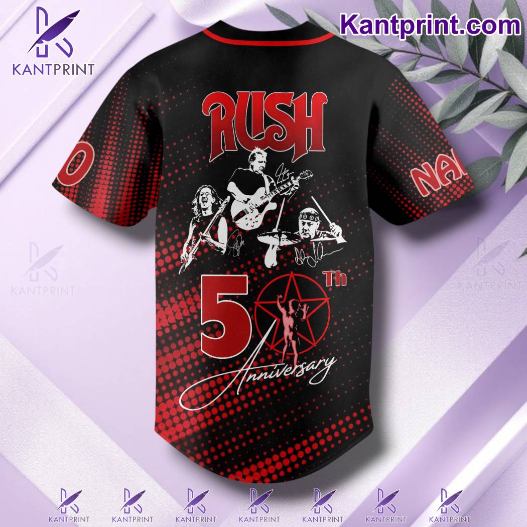 Rush Band 50th Anniversary Personalized Baseball Jersey-b hJsy4M3