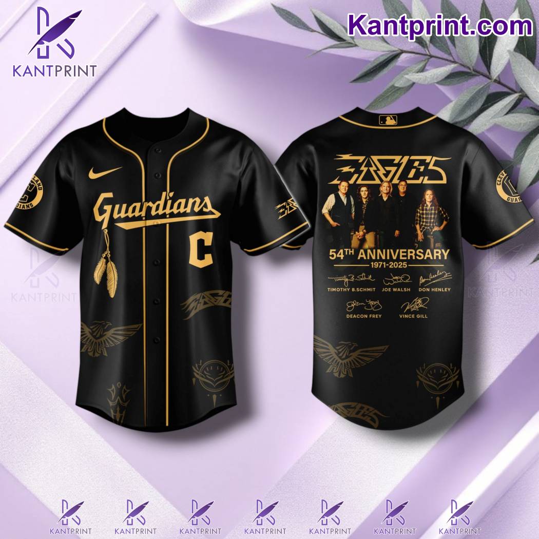 Cleveland Guardians x Eagles Band 54th Anniversary 1971-2025 Baseball Jersey buIAB12