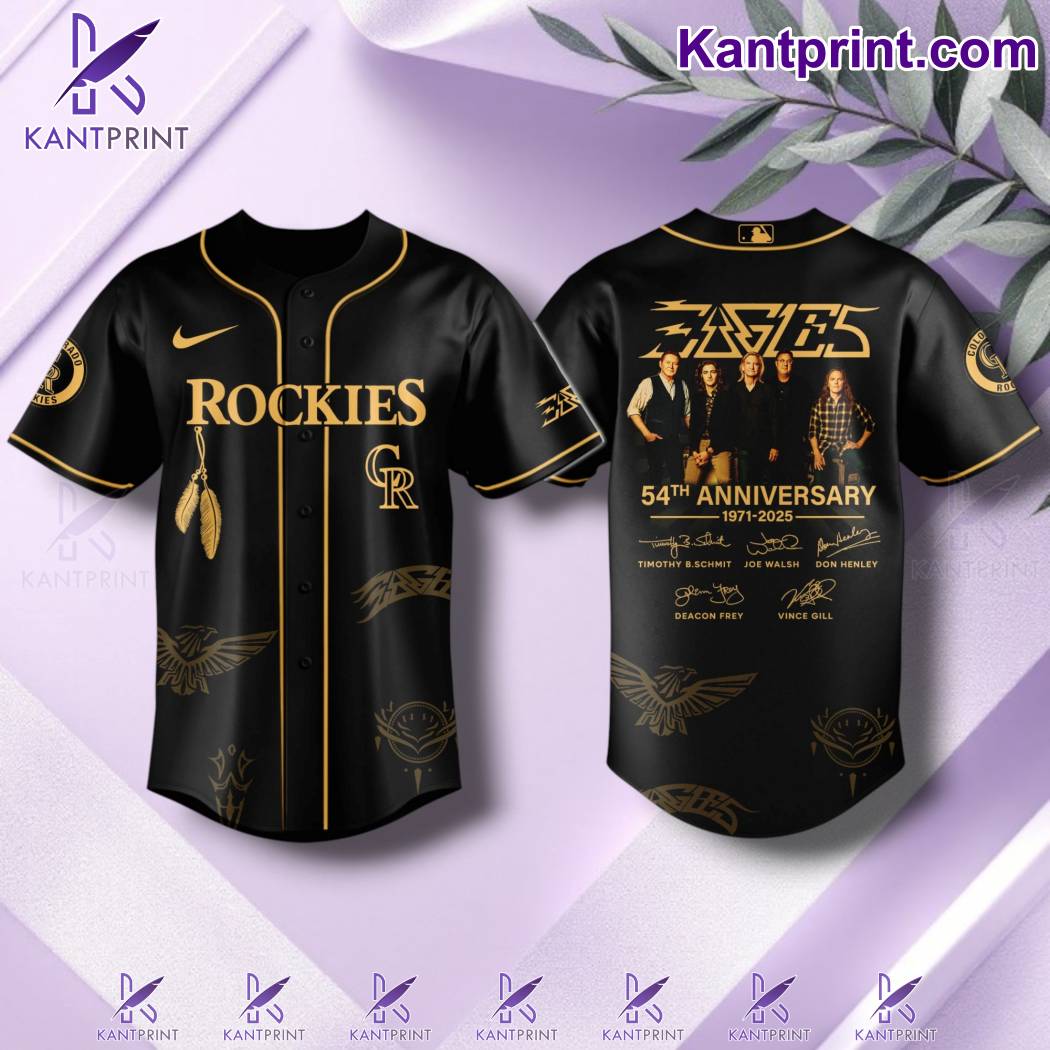 Colorado Rockies x Eagles Band 54th Anniversary 1971-2025 Baseball Jersey YDF6M83