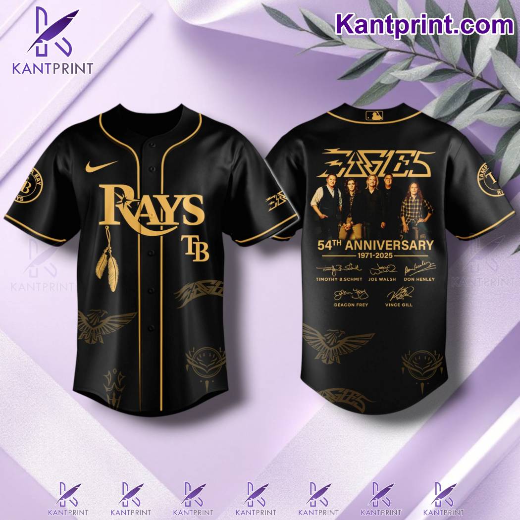 Tampa Bay Rays x Eagles Band 54th Anniversary 1971-2025 Baseball Jersey koA6Sc8
