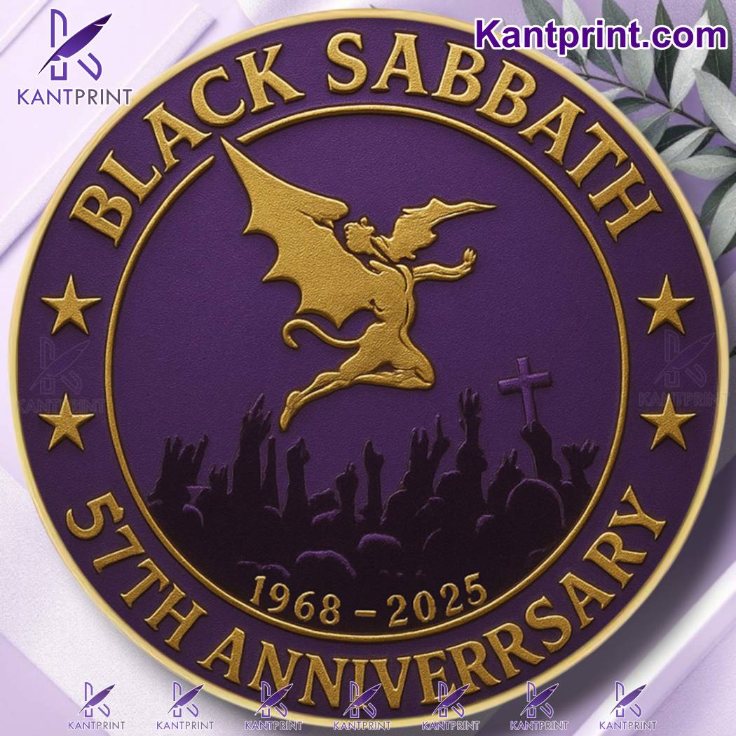 Black Sabbath 57th Anniversary 1968-2025 Commemorative Coin-a PlakC53