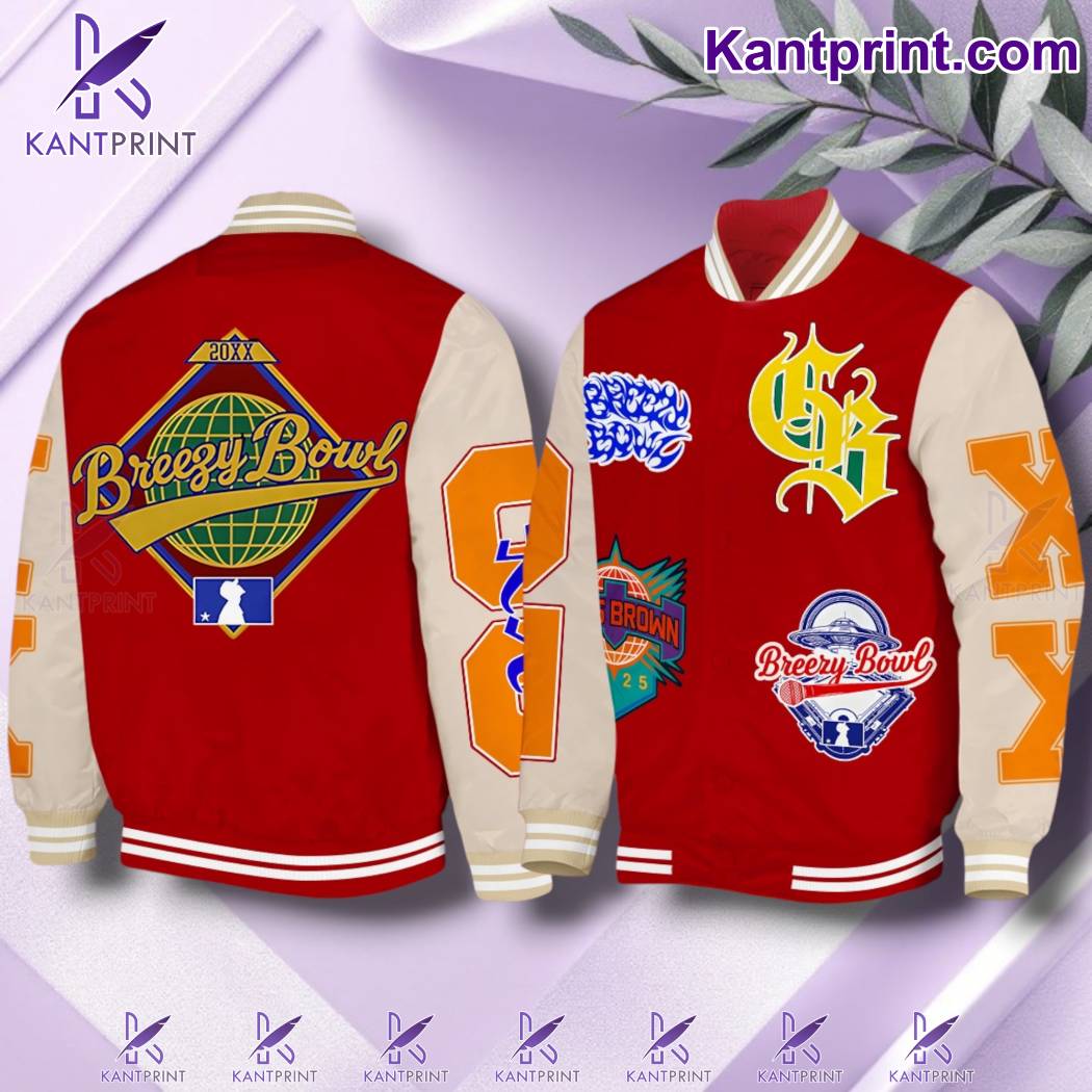 Chris Brown Breezy Bowl 20XX Tour Bomber Jacket kd9GSuq