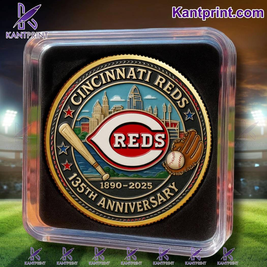 Cincinnati Reds 135th Anniversary 1890-2025 Commemorative Coin BjAd6IF