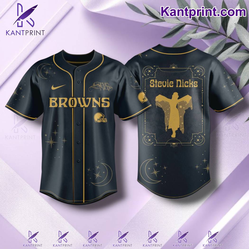 Cleveland Browns X Stevie Nicks Baseball Jersey cDYPZ6l