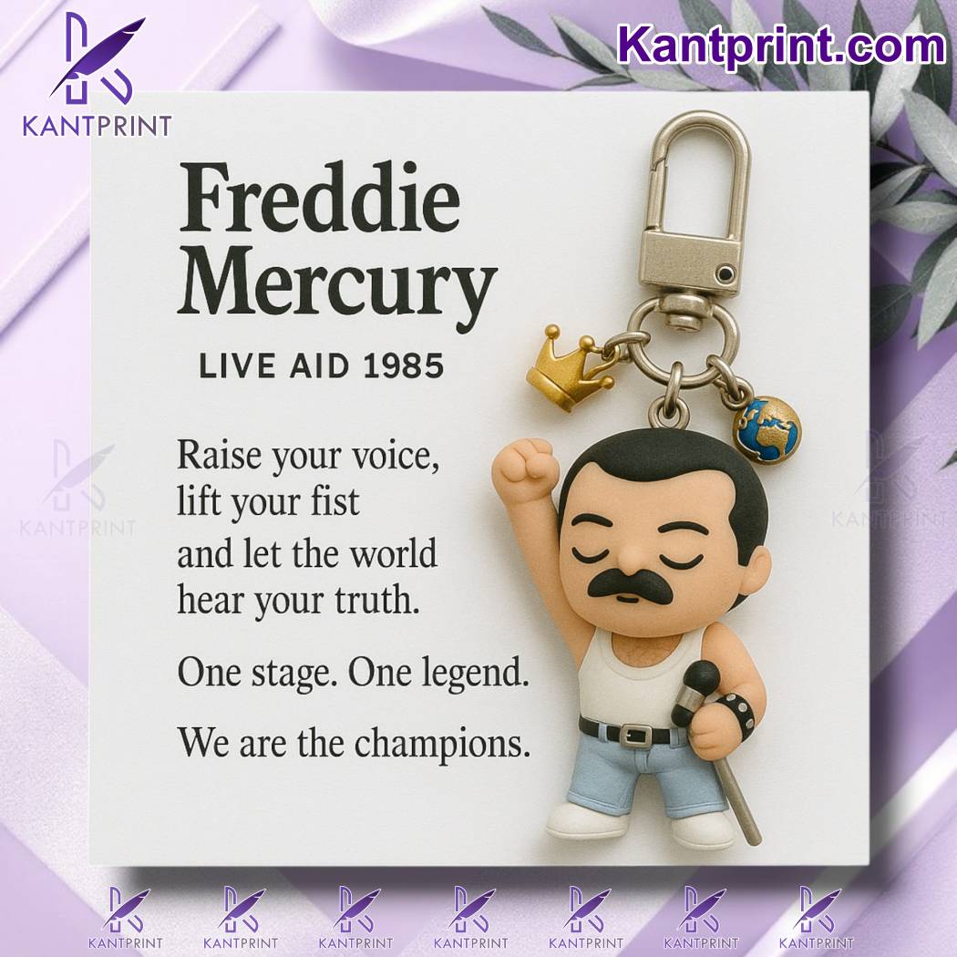 Freddie Mercury Commemorative Keychain ALQGPSh