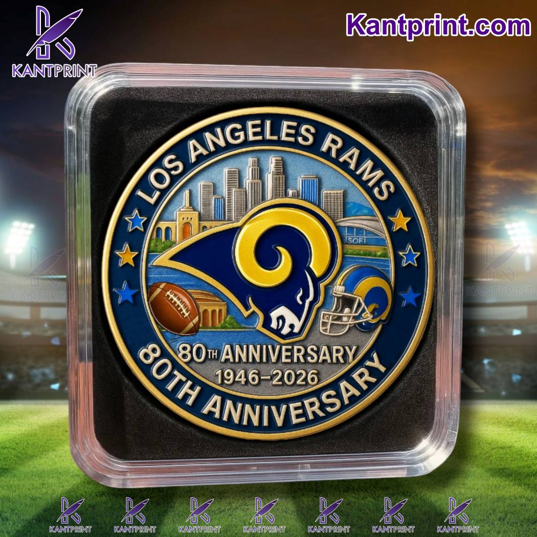 Los Angeles Rams 80th Anniversary 1946-2026 Commemorative Coin Lj4DMX5
