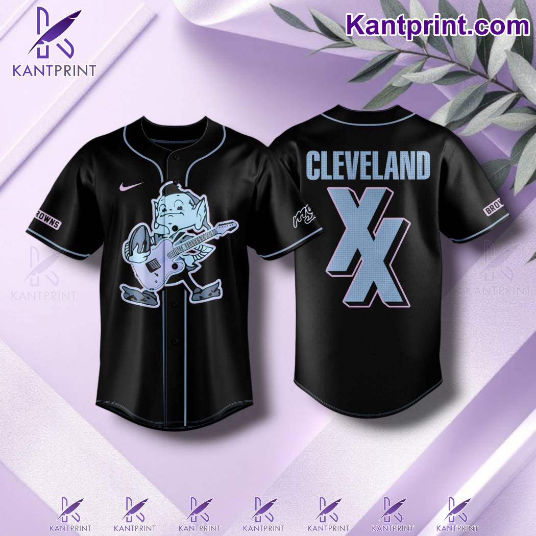 Machine Gun Kelly X Cleveland Browns XX Baseball Jersey-a ldfXZTM