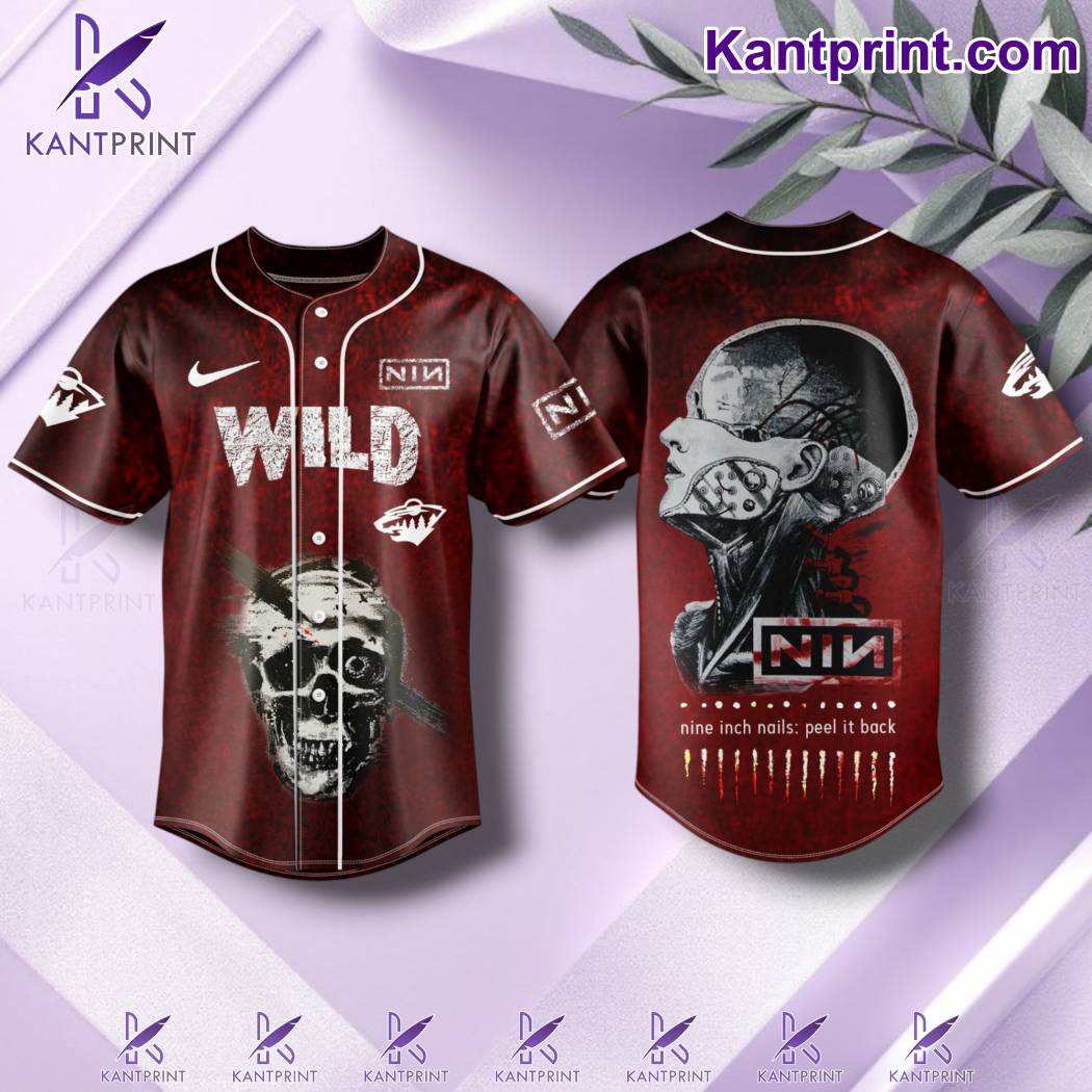 Minnesota Wild X Nine Inch Nails Peel It Back Tour 2025 Baseball Jersey h7zOfKl