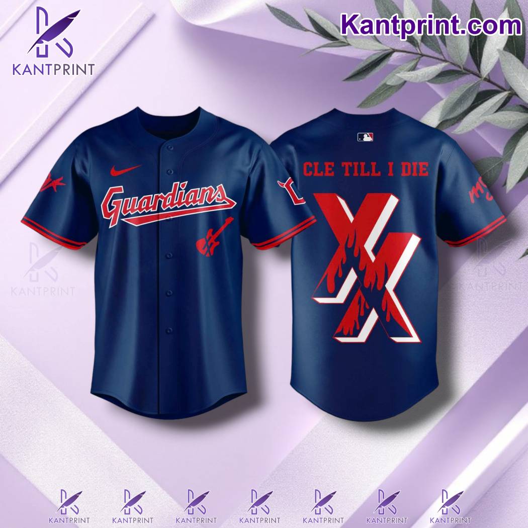Cleveland Guardians X MGK Cle Till I Die Baseball Jersey t1Q2qRZ