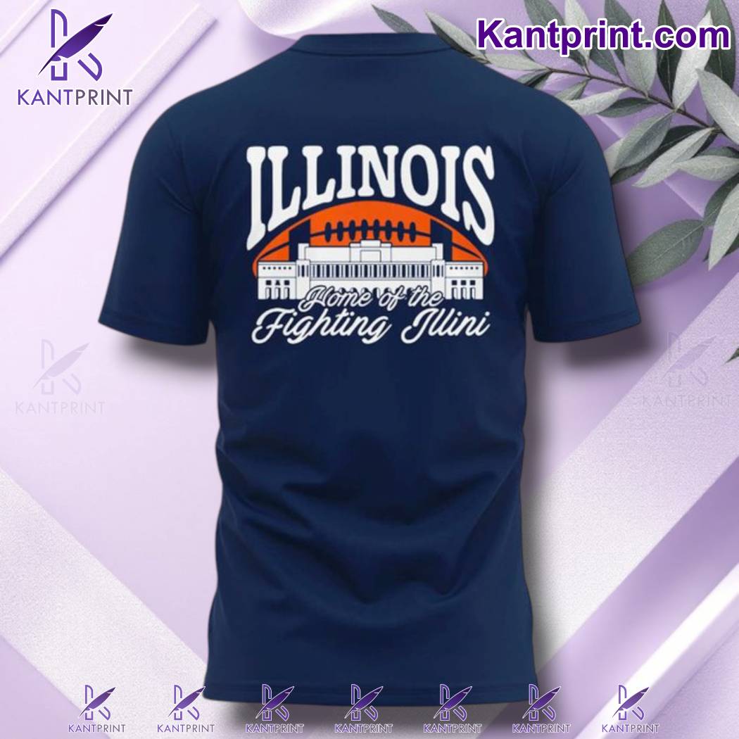 Illinois Football Gies Memorial Stadium T-shirt-b CTqGfKV