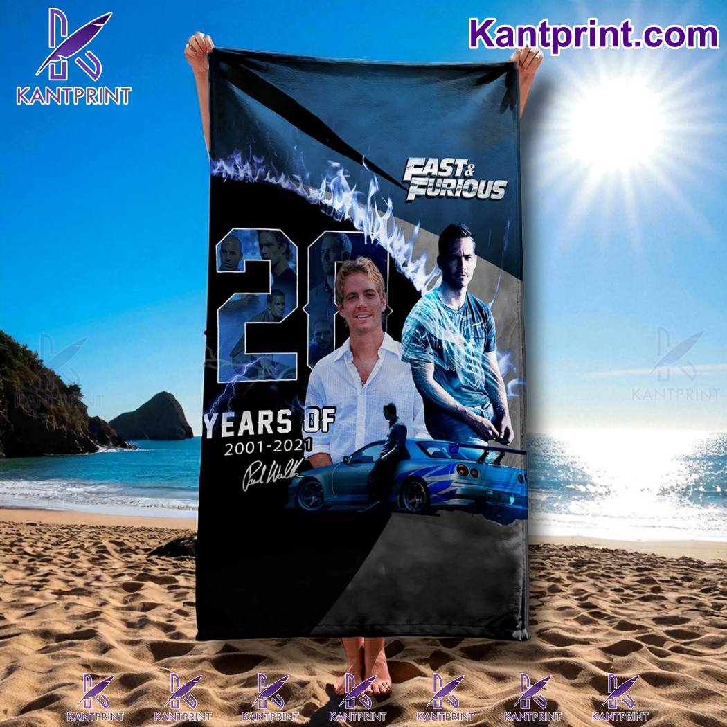 Paul Walker Fast And Furious Beach Towel lLhtV5N