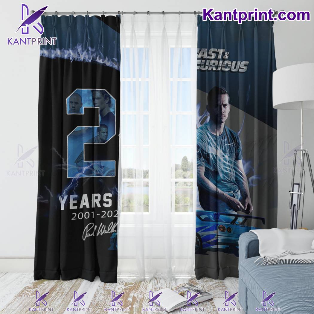Paul Walker Fast And Furious Window Curtains EHM7QeV