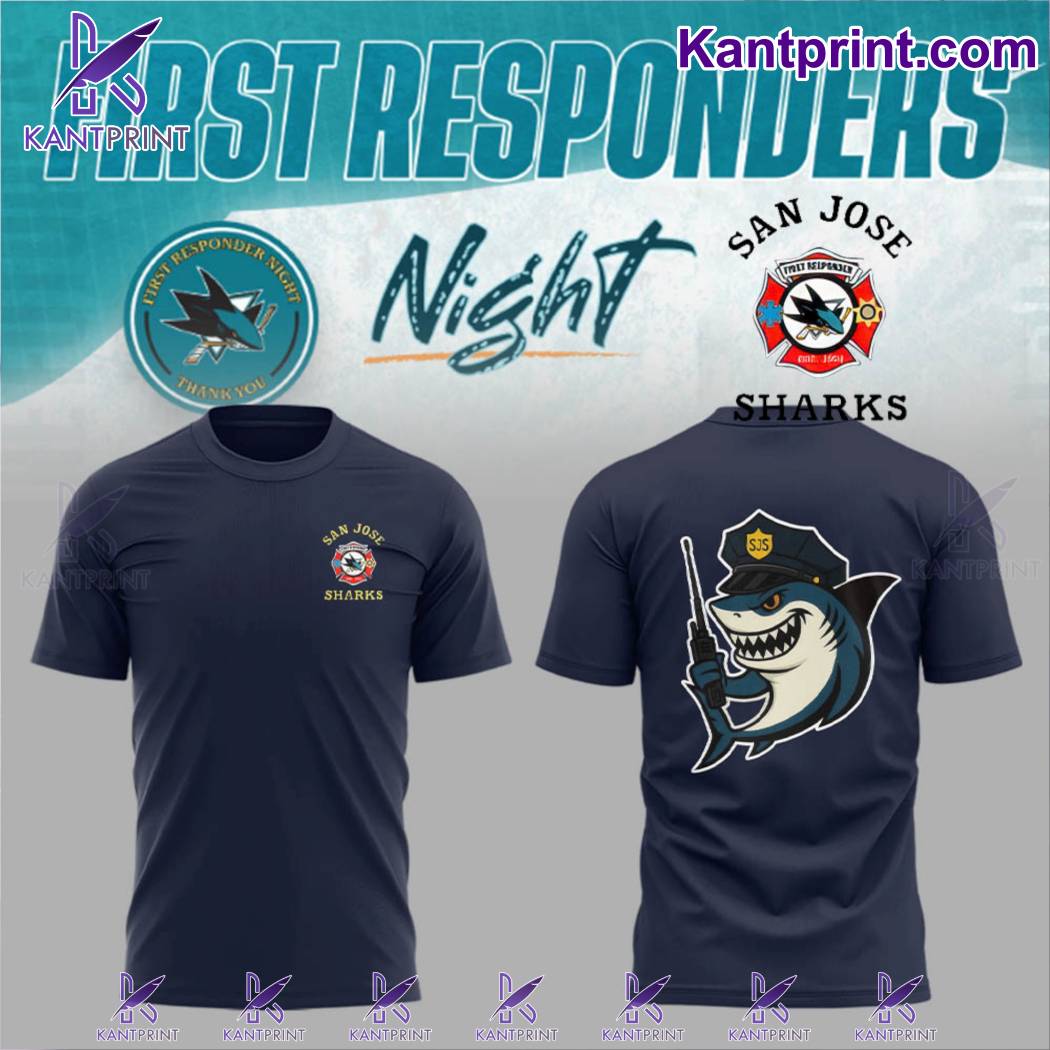 San Jose Sharks First Responders Night T-shirt uXHjK0h