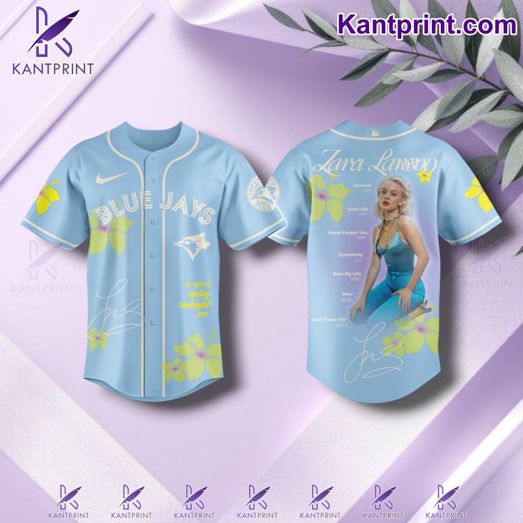 Toronto Blue Jays X Zara Larsson Midnight Sun Tour 2025 Baseball Jersey 4KxiWMO