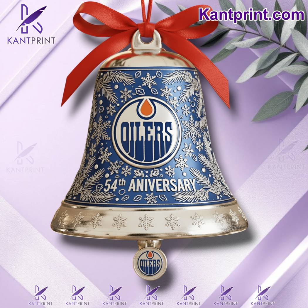 Edmonton Oilers 54th Anniversary Christmas Bell Ornament jn9s7kL