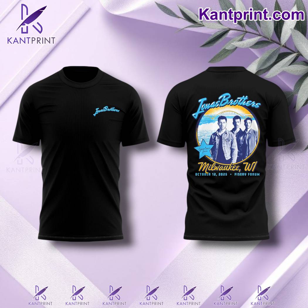Jonas Brothers Greetings From Your Hometown X Milwaukee 2025 T-shirt KvBIjnF