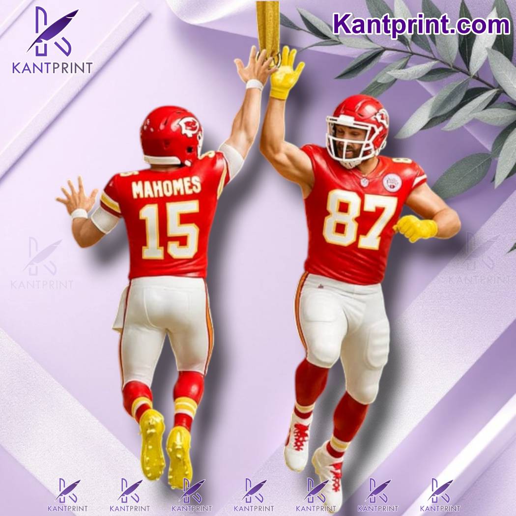 Kansas City Chiefs High-five Christmas Ornament aQyoOtb