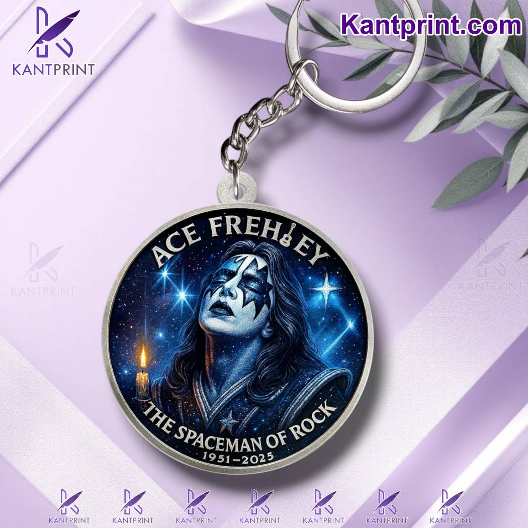 Kiss X Ace Frehley The Spaceman Of Rock 1951-2025 Keychain 25vydZQ