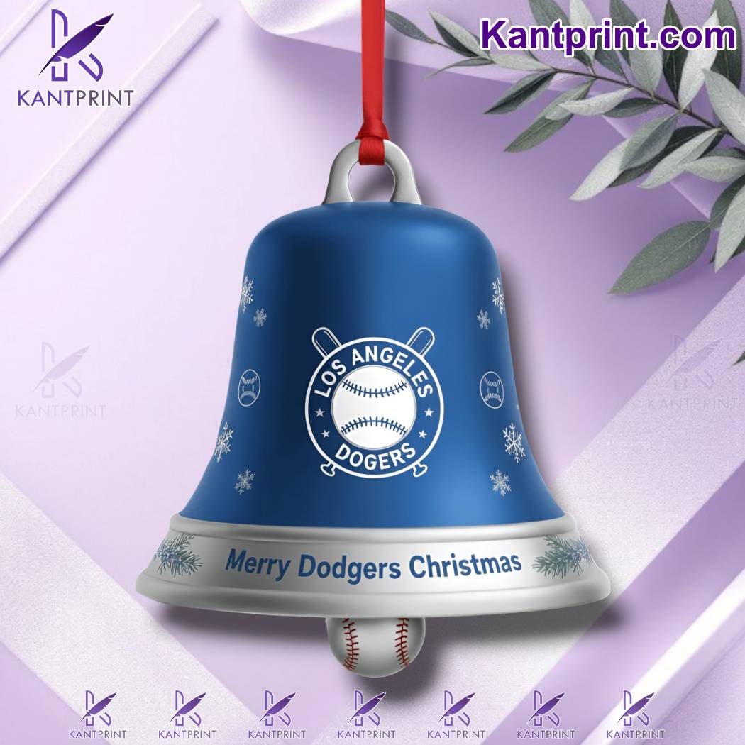 Los Angeles Dodgers Christmas Bell Ornament qPk86nd