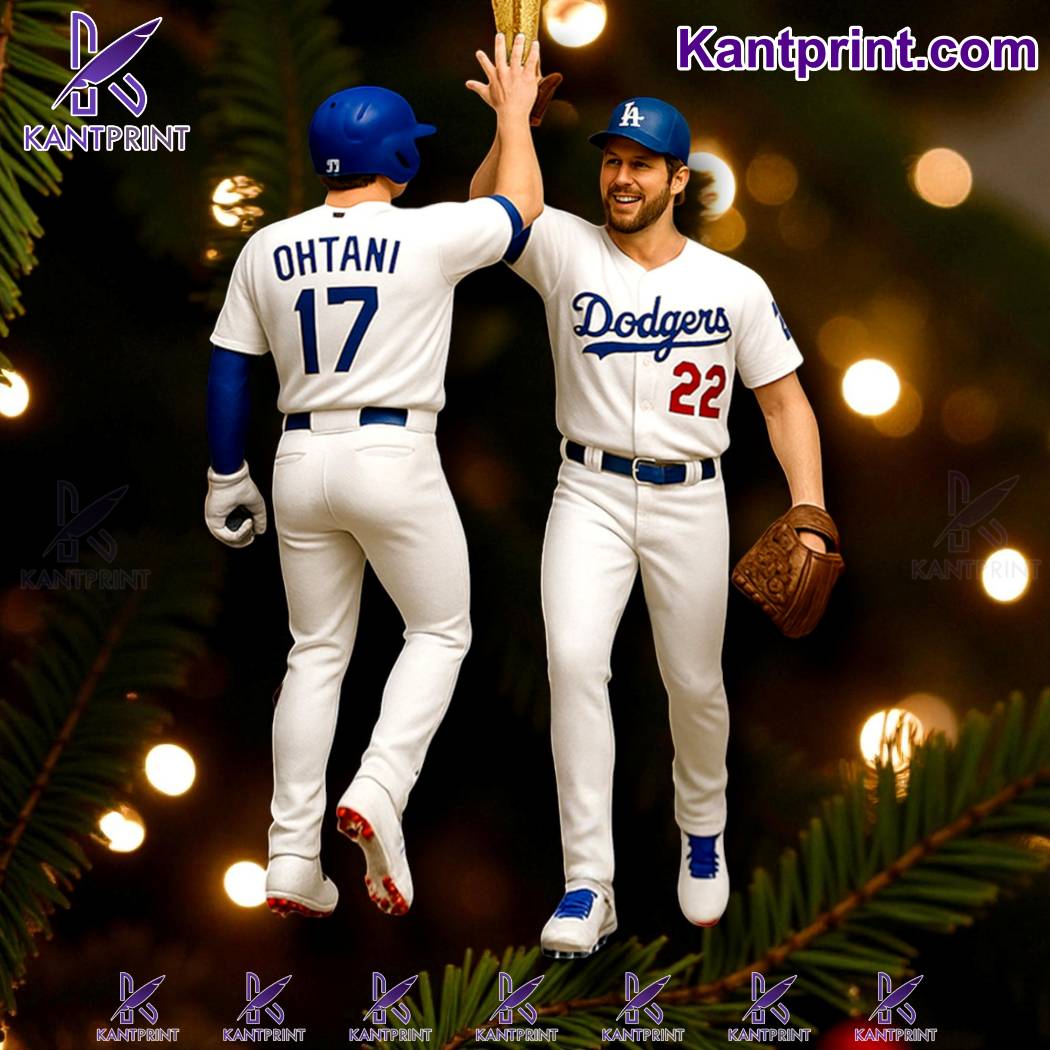 Los Angeles Dodgers High-five Christmas Ornament 85fpLV7