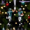 Philadelphia Eagles High-five Christmas Ornament AkrnLpb