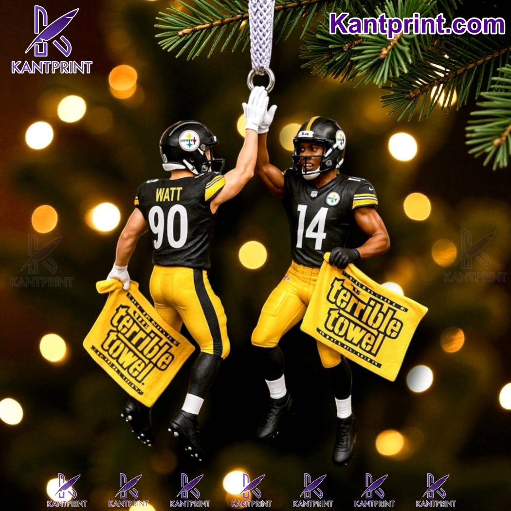 Pittsburgh Steelers High-five Christmas Ornament lHciUMI