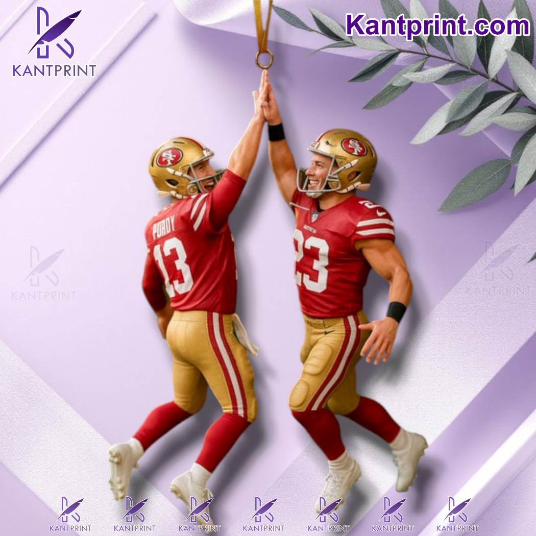 San Francisco 49ers High-five Christmas Ornament bawDIX0